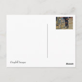 Carte postale Amish Boy/Wagon Wheel (Dos)