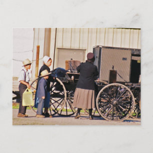 Carte postale Amish Chargement Buggy