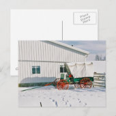 Carte postale Amish Couverte Wagon (Devant / Derrière)