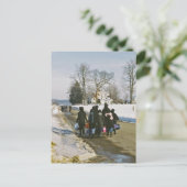 Carte postale amish de jour d'école (Debout devant)