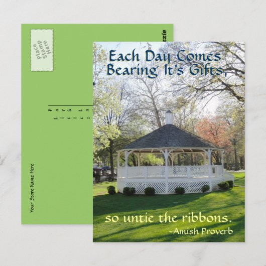 Carte postale Amish Proverbe (Devant / Derrière)