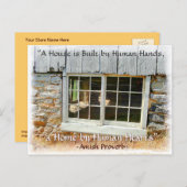 Carte postale Amish. Proverbe Amish. Ajouter votre (Devant / Derrière)