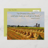 Carte postale Amish. Proverbe. Rêves. Carte postal (Devant / Derrière)