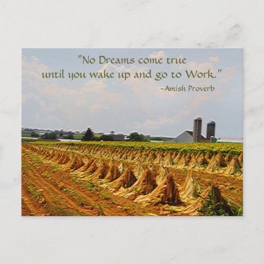 Carte postale Amish. Proverbe. Rêves. Carte postal (Devant)
