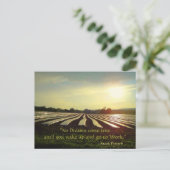 Carte postale Amish. Proverbe. Rêves. Work. Carte  (Debout devant)