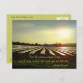 Carte postale Amish. Proverbe. Rêves. Work. Carte  (Devant / Derrière)