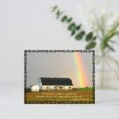 Carte Postale Amish Rainbow. Proverbe d'amis. (Debout devant)