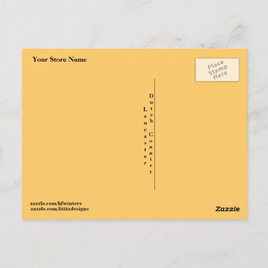 Carte Postale Amish Rainbow. Proverbe d'amis. (Dos)