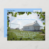 Carte Postale Amish, School House. AJOUTER VOTRE T (Devant / Derrière)