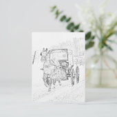 Carte Postale Amish Sketch-Horse et Buggy-Postcard (Debout devant)