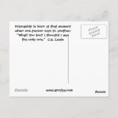 Carte Postale Amitié (Dos)