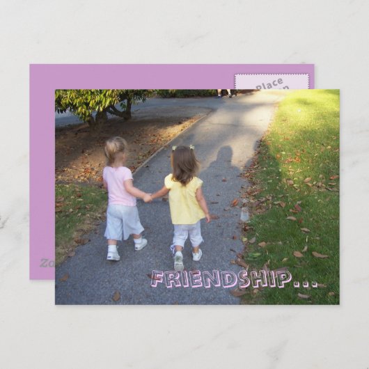Carte Postale Amitié (Devant / Derrière)