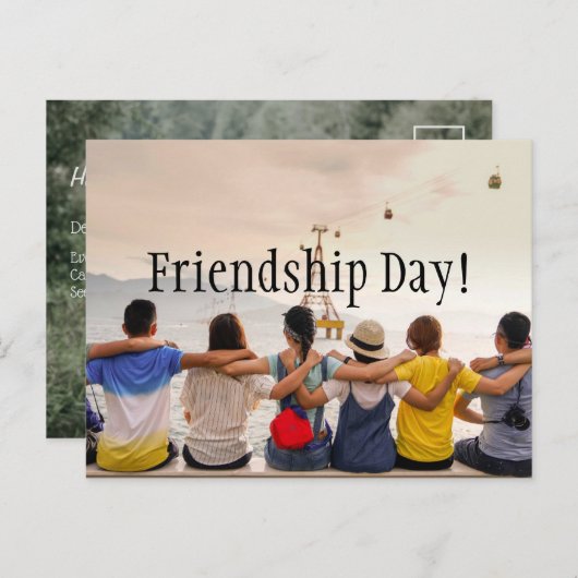 Carte Postale Amitié (Devant / Derrière)