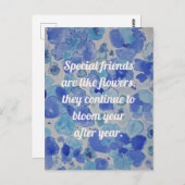 Carte Postale Amitié des citations d'inspiration (Devant / Derrière)