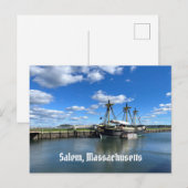 Carte Postale Amitié du navire Salem à Salem Massachusetts (Devant / Derrière)