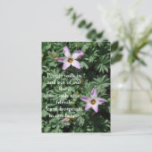 Carte Postale Amitié - Fleurs violettes (Debout devant)