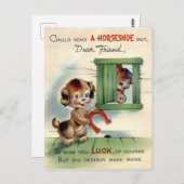 Carte postale Amitié vintage (Devant / Derrière)