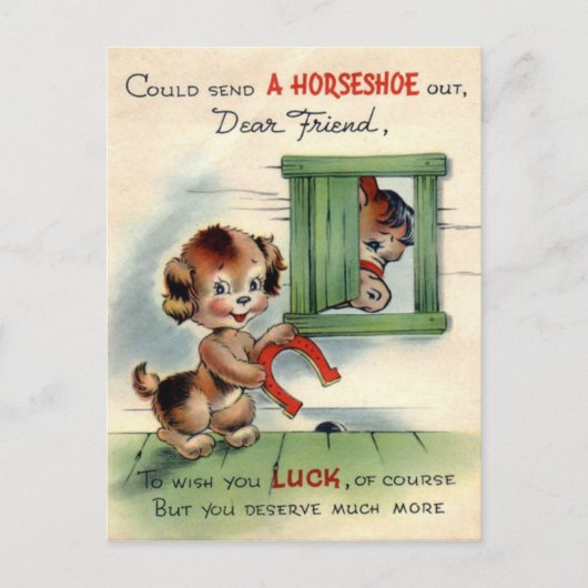 Carte postale Amitié vintage (Devant)