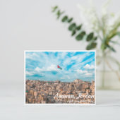 Carte Postale Amman Jordan avec drapeau jordanien (Debout devant)