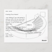 Carte Postale Amman Jordan avec théâtre romain près (Dos)