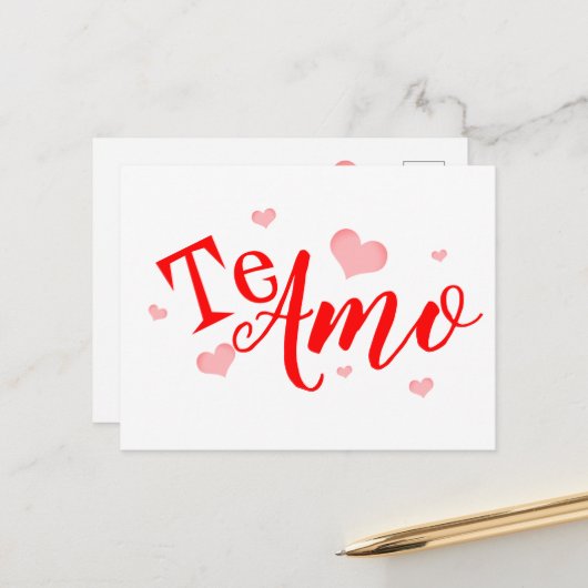 Carte postale - AMO de Te (Devant/Arrière en situation)