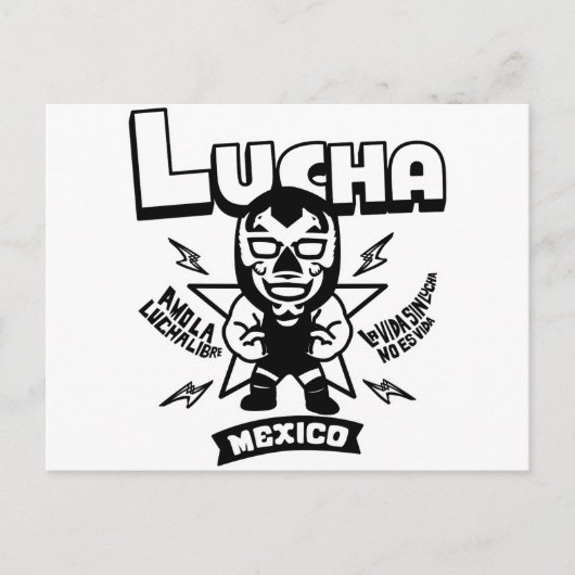 CARTE POSTALE AMO LA LUCHA LIBRE#5 (Devant)