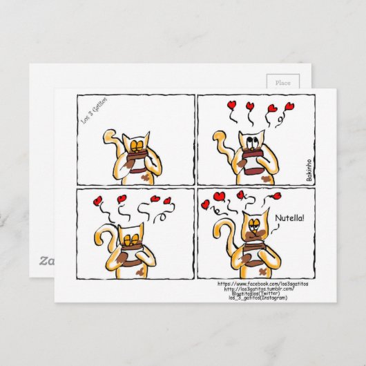 Carte Postale Amor é Nutella (Devant / Derrière)