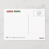 Carte Postale Amor Roma avec dentelle verte (Dos)