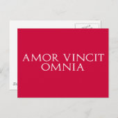 Carte postale Amor Vincit Omnia (Devant / Derrière)