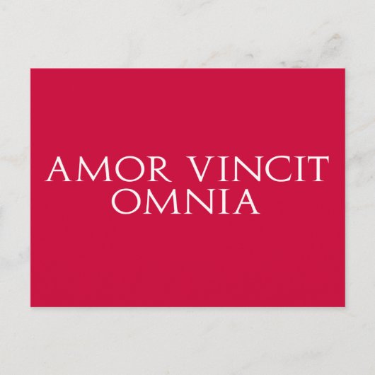 Carte postale Amor Vincit Omnia (Devant)