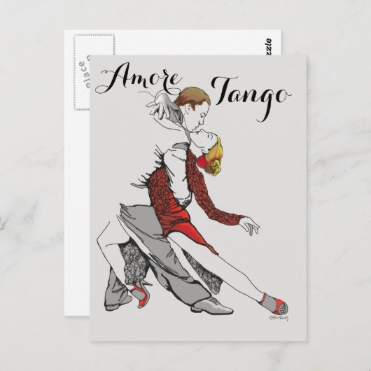 Carte Postale Amore Tango (Devant / Derrière)