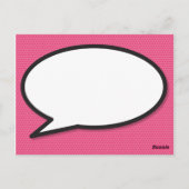 Carte Postale AMORER Votre Message Voix Bubble Fun Retro (Dos)