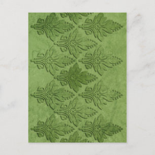 Carte Postale Amoroso : PARCHEMENT VIEILLISSÉ EN VERT