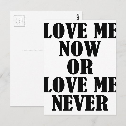 Carte Postale amour (Devant / Derrière)