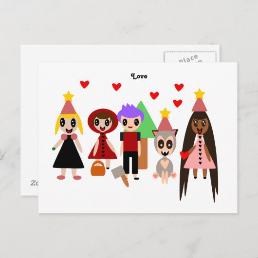 Carte Postale Amour (Devant / Derrière)