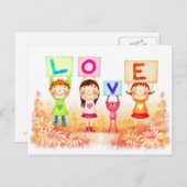 CARTE POSTALE AMOUR (Devant / Derrière)