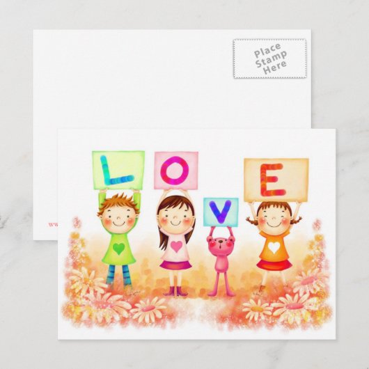 CARTE POSTALE AMOUR (Devant / Derrière)