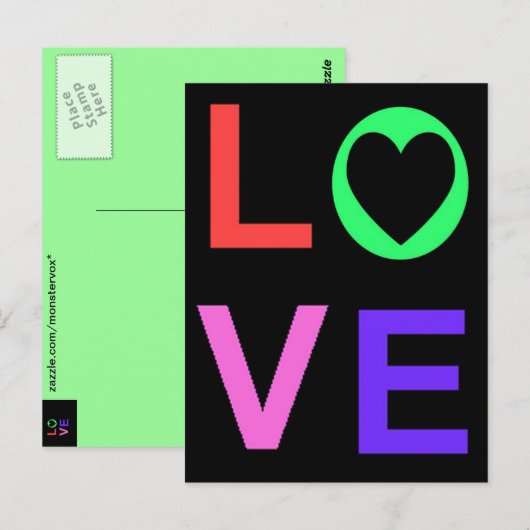 Carte Postale Amour (Devant / Derrière)