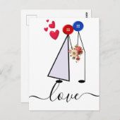 Carte Postale amour (Devant / Derrière)