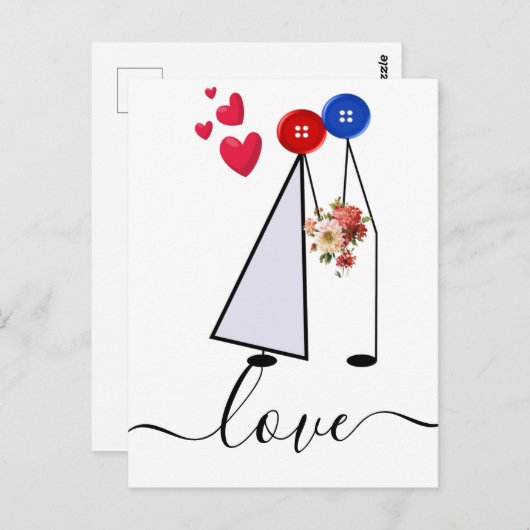 Carte Postale amour (Devant / Derrière)