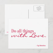 Carte postale - Amour (Devant / Derrière)