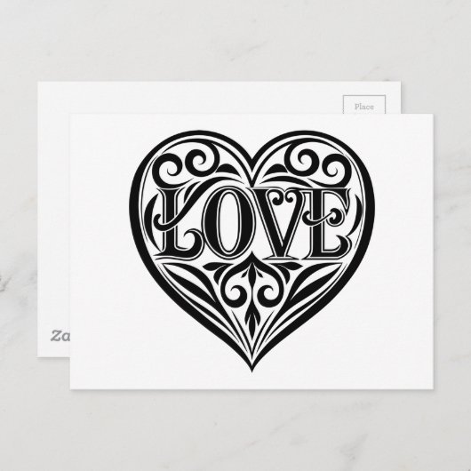 Carte Postale Amour (Devant / Derrière)