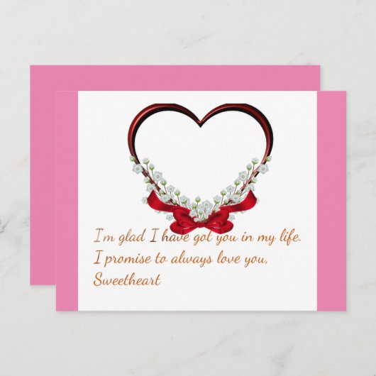 Carte Postale Amour (Devant / Derrière)