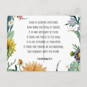Carte Postale Amour, 1 Corinthiens 13:4, (Dos)