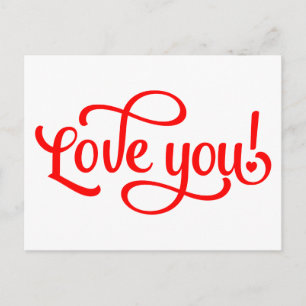 Carte Postale Amour à Toi Mariage Fiançailles Anniversaire Rouge