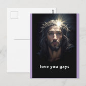 Carte Postale amour à vous gays (Devant / Derrière)