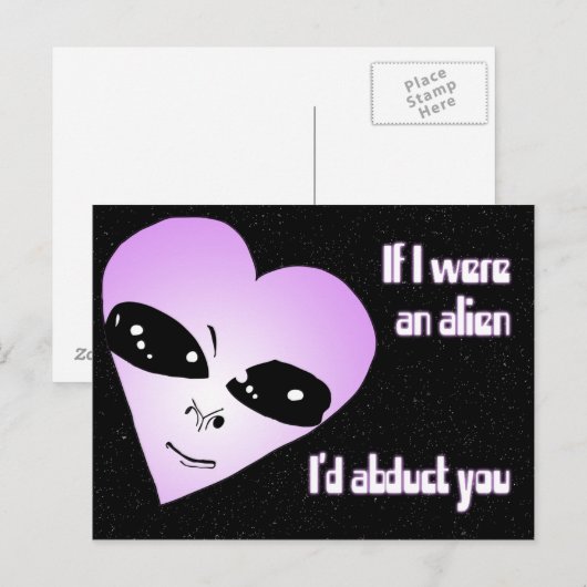Carte Postale Amour Alien (Devant / Derrière)