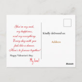 Carte Postale Amour avec gratitude (Dos)