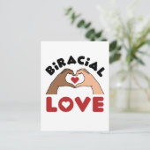 Carte Postale Amour Biracial Couple de Race Mixte (Debout devant)