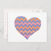 Carte Postale amour chevron - coeur (Devant / Derrière)